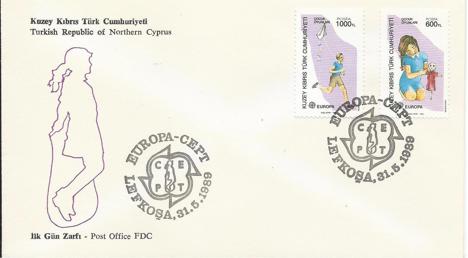 Koleksiyon, Pullar, K.K.T.C. 1989 Cept Fdc