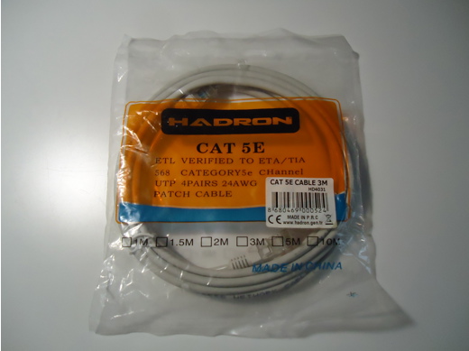 Hadron Cat 5E Ethernet Kablosu Bilgisayar : Hadron Cat 5E Ethernet Kablo 3 Metre