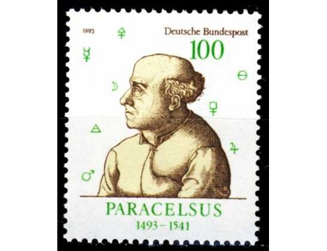 Koleksiyon, Pullar, Almanya (Batı) 1993 Damgasız Paracelsus Serisi