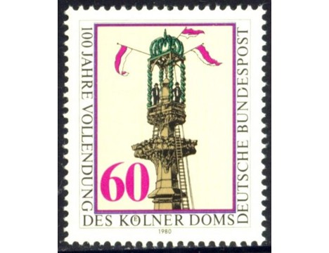 Koleksiyon, Pullar, Almanya (Batı) 1980 Damgasız Cologne Katedrali’Ni