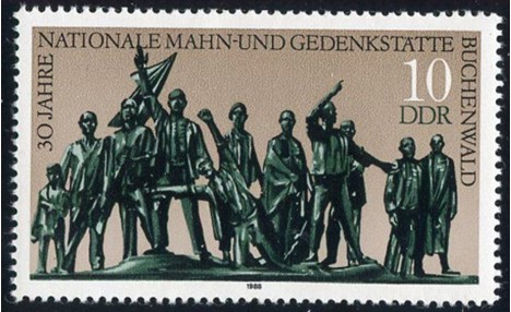 Koleksiyon, Pullar, Almanya (Doğu) 1988 Damgasız Buchenwald Anıtı Seri