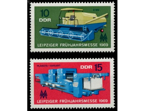 Koleksiyon, Pullar, Almanya (Doğu) 1969 Damgasız Leipzig Bahar Fuarı S