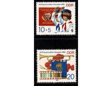 Koleksiyon, Pullar, Almanya (Doğu) 1982 Damgasız Gençlik Buluşması Ser