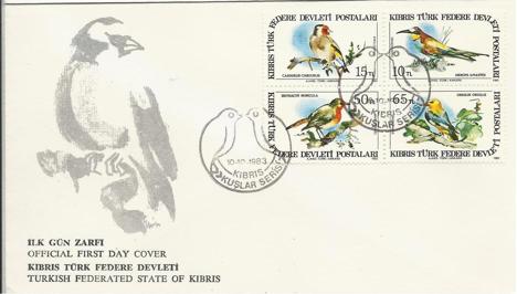 Koleksiyon, Pullar, K.T.F.D. 1983 Kuşlar Fdc
