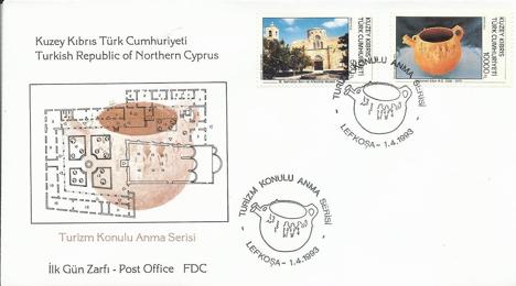Koleksiyon, Pullar, K.K.T.C. 1993 Turizm Fdc