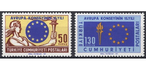 Koleksiyon, Pullar, 1964 Damgasız Avrupa Konseyi’Nin 15. Yılı Serisi
