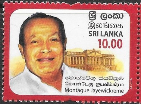 Koleksiyon, Pullar, Srilanka 2017 Damgasız Montague Jayewickreme Seris