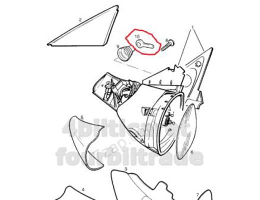 GM OPEL VAUXHALL Vectra-b Tigra-a Vasıta : Opel Ayna kolu 90433886 1427763 90483195 90432364