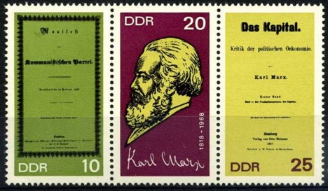 Koleksiyon, Pullar, Almanya (Doğu) 1968 Damgasız Karl Marks’In Doğumun