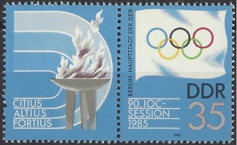 Koleksiyon, Pullar, Almanya (Doğu) 1985 Damgasız Uluslar Arası Olimpiy