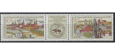 Koleksiyon, Pullar, Almanya (Doğu) 1986 Damgasız Berlin Gençlik Pul Se