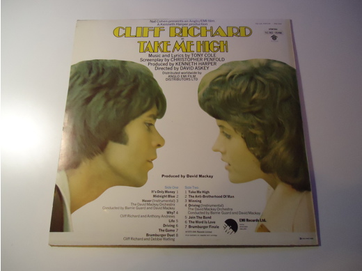 Cliff Richard Take me High Plak Müzik, Film (Plak,Cd, Dvd) : Cliff Richard Take me High Soundtrack Tertemiz