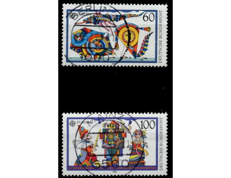 Koleksiyon, Pullar, Almanya (Batı) 1989 Damgalı Avrupa Cept Serisi