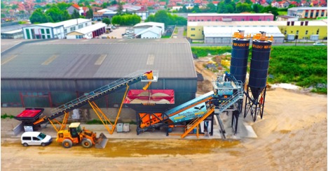 İş Makineleri, Beton Santralleri, Fabo, Turbomix-100 Mobil Beton Santrali