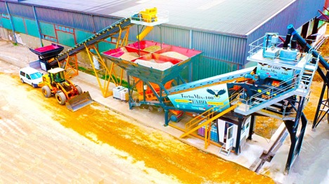 İş Makineleri, Beton Santralleri, Fabo, Turbomix-100 Mobil Beton Santrali