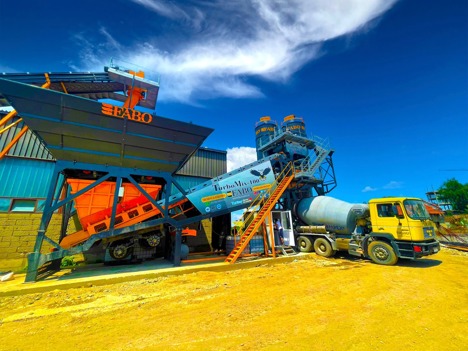 İş Makineleri, Beton Santralleri, Fabo, Turbomix-100 Mobil Beton Santrali