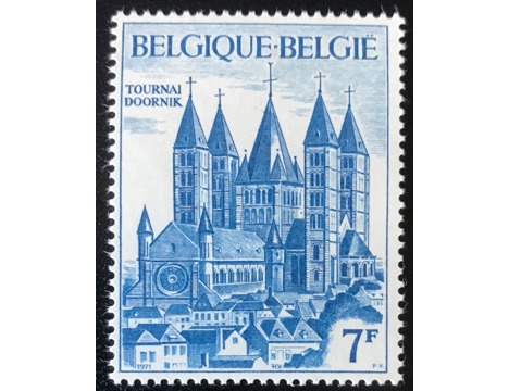 Koleksiyon, Pullar, Belçika 1971 Damgasız Tournai Katedrali’Nin 800. Y