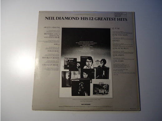 Neil Diamond His 12 Greatest Hits Plak Müzik, Film (Plak,Cd, Dvd) : Neil Diamond - His 12 Greatest Hits Lp Tertemiz