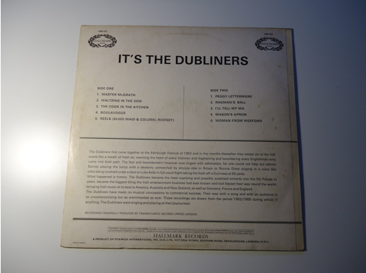 The Dubliners It's the Dubliners Plak Müzik, Film (Plak,Cd, Dvd) : The Dubliners - It's the Dubliners Lp Tertemiz