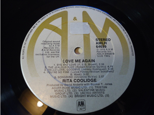 Rita Coolidge Love me Again Plak Müzik, Film (Plak,Cd, Dvd) : Rita Coolidge - Love me Again Lp Temiz