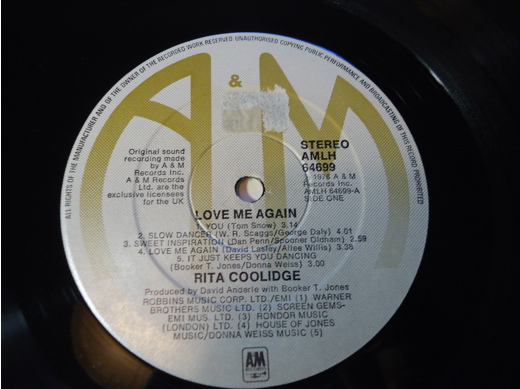 Rita Coolidge Love me Again Plak Müzik, Film (Plak,Cd, Dvd) : Rita Coolidge - Love me Again Lp Temiz