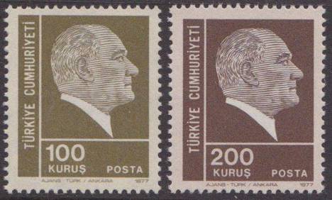 Koleksiyon, Pullar, 1977 Damgasız Ata (100+200) Sureklı Serı