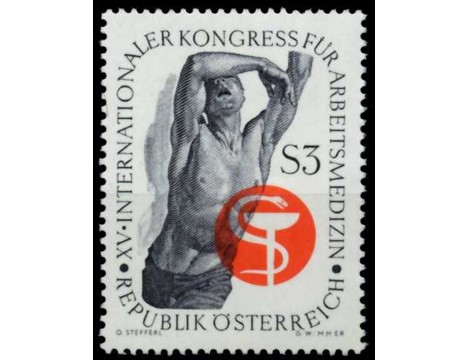 Koleksiyon, Pullar, Avusturya 1966 Damgasız 15. İşyeri Hekimliği Kongr