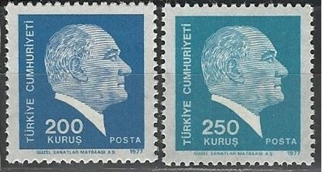 Koleksiyon, 1977 Damgasız Sürekli Atatürk Pulları