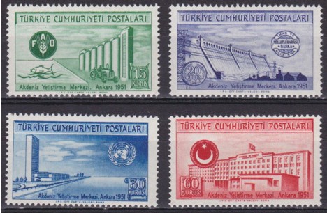 Koleksiyon, Pullar, 1952 Damgasız Akdeniz Yetiştirme Merkez İ Serisi