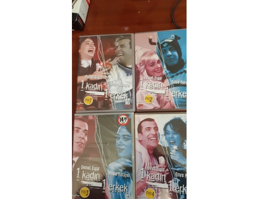 1 kadın 1 erkek Müge Turalı Dvd 1 kadın 1 erkek dizisi, 8 Dvd, 35 bölüm, Müge Turalı