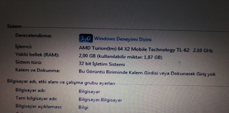 Bilgisayar, Diz Üstü, Toshiba Laptop