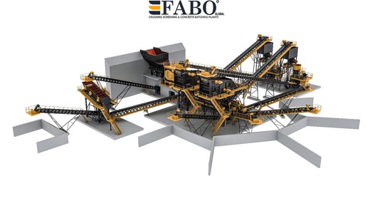 FABO Sabit 500 T/H Sabit Konkasör FABO, Sabit 500 T/H Kırma Eleme Tesisi | Stokta Hazır