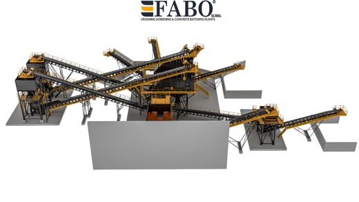 FABO Sabit 500 T/H Sabit Konkasör İş Makineleri : Sabit 500 T/H Kırma Eleme Tesisi | Stokta Hazır