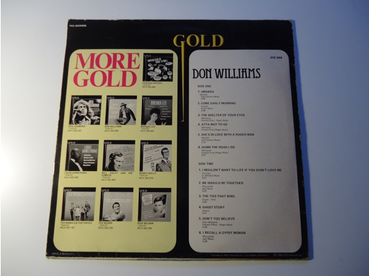 Don Williams Gold Plak Müzik, Film (Plak,Cd, Dvd) : Don Williams Gold Lp Tertemiz