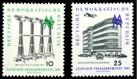 Koleksiyon, Pullar, Almanya (Doğu) 1961 Damgasız Leipzig İlkbahar Fuar