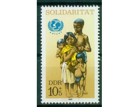 Koleksiyon, Pullar, Almanya (Doğu) 1989 Damgasız Dayanışma Serisi