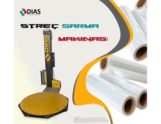 DİAS Sıfır Streç sarma makinası DİAS, Sıfır imallattan meknik gerdirme streç sarma ma