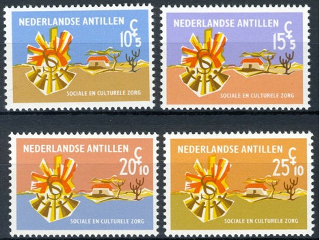 Koleksiyon, Pullar, Hollanda Antilleri 1968 Damgasız Sosyal ve Kültüre
