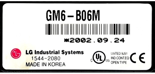 LS (LG) Master-K K200S Plc İş Makineleri : Ls (Lg) Gm6-B06M Main base 6 Slot