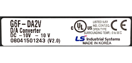 LS (LG) Master-K K200S Plc İş Makineleri : Ls (Lg)  G6F-Da2V Analog Ouput Modul