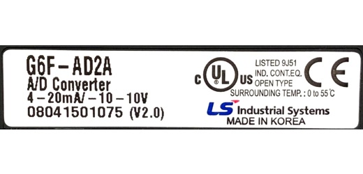 LS (LG) Master-K K200S Plc İş Makineleri : Ls (Lg) G6F-Ad2A Analog Input Modul