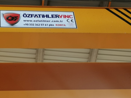 ÖZFATİHLER 2023 ÖZFATİHLER, 2.EL TAVAN VİNCİ 10 TON 20 MTRE , 2023