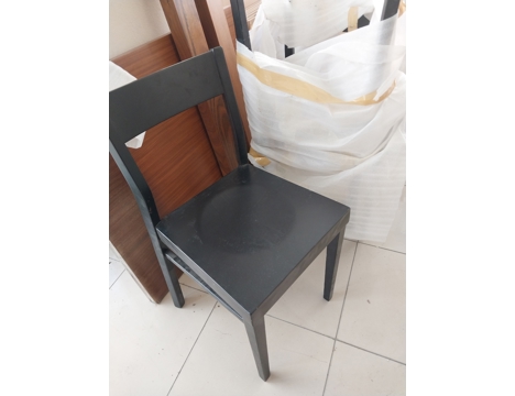 Mobilya, Masa ve Sandalyeler, Özel Yapım , Masif Ahşap Siyah Sandalye , Masif Ahşap, Siyah Lake Boyalı Sandalye