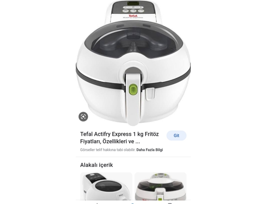 tefal aktıfry beyaz esya tefal, tefal aktıfry cok  kulanmadım yenı sayılır 