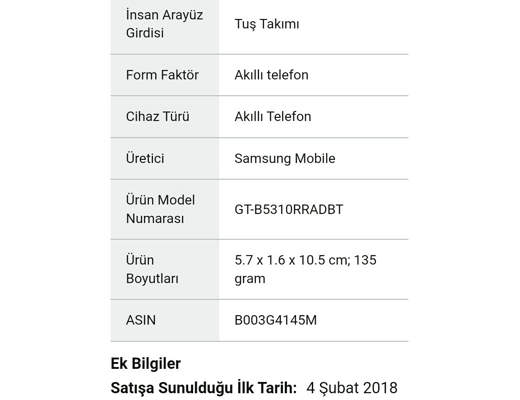 Samsung Cep Telefonu : Samsung b5310 