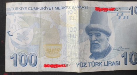 Koleksiyon, Paralar, Türkiye, Hatalı Para, Hatalı Basım 100Tl