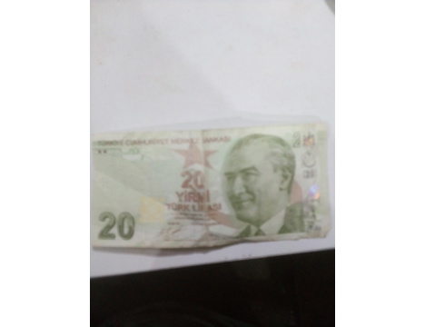 Koleksiyon, Paralar, Türkiye, Hatalı Basım 20 Tl, Alıcısına Hediye Hatalı Basım 5 Kuruş Vat