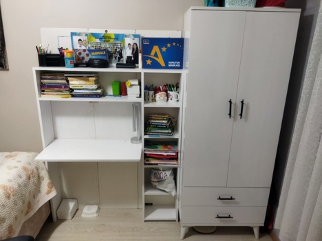 Mobilya, Bebek, Çocuk, Genç Odası, Çalışma Masası,Gardolap, 2 Çalışma Masası + Gardolap