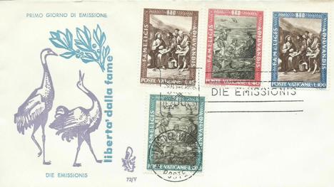 Koleksiyon, Pullar, Vatican 1963 Açlıkla Mücadele Fdc