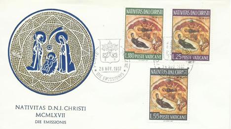 Koleksiyon, Pullar, Vatican 1967 Christmas Fdc